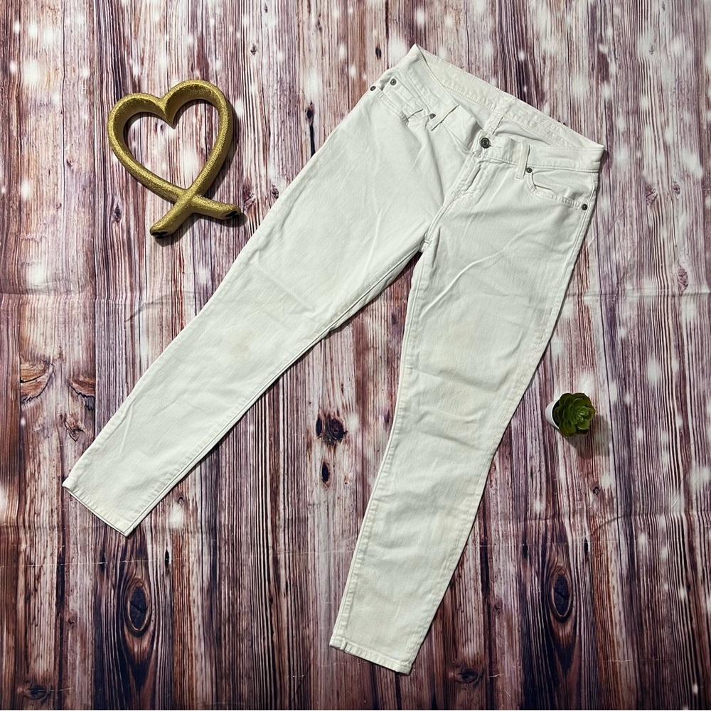 7 For All Mankind Women's Cream Jeans